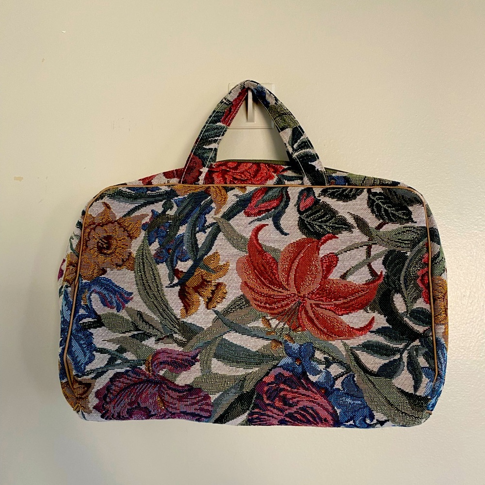 Floral personal item bag